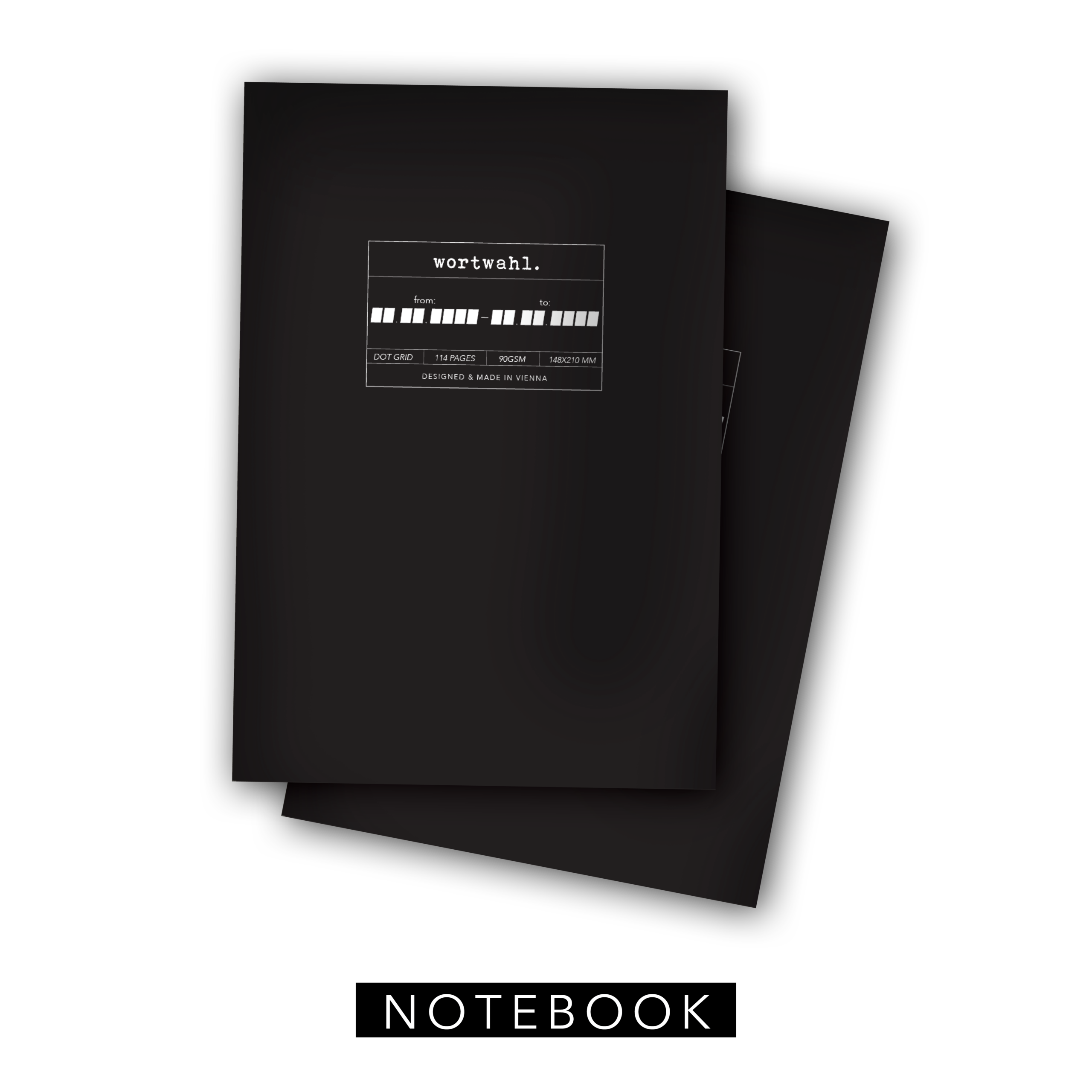 a5 notebook, paperback black